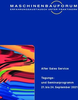 After Sales Service Tagungs- und Seminarprogramm 21. bis 24. September 2021 - ERFAHRUNGSAUSTAUSCH UNTER PRAKTIKERN - Maschinenbauforum
