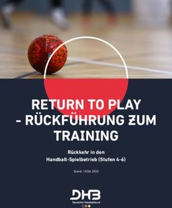 RETURN TO PLAY - R&Uuml;CKF&Uuml;HRUNG ZUM TRAINING - R&uuml;ckkehr in den Handball-Spielbetrieb (Stufen 4-6) - R&Uuml;CKF&Uuml;HRUNG ZUM TRAINING
