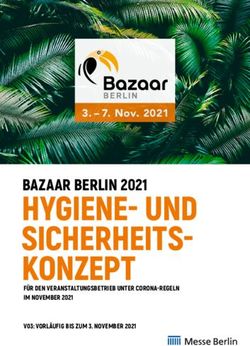 HYGIENE- UND SICHERHEITS-KONZEPT - BAZAAR BERLIN 2021 3 - 7. Nov. 2021