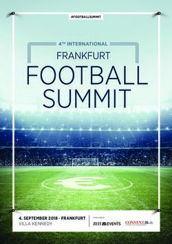 SEPTEMBER 2018 FRANKFURT VILLA KENNEDY - #FOOTBALLSUMMIT - Convent Kongresse GmbH