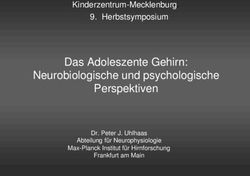 Das Adoleszente Gehirn: Neurobiologische und psychologische Perspektiven - Kinderzentrum-Mecklenburg. 9. Herbstsymposium