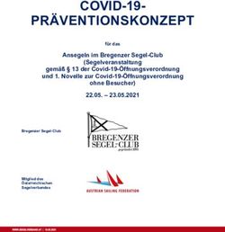 COVID-19- PR&Auml;VENTIONSKONZEPT - BSC Bregenz
