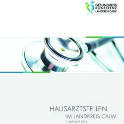 HAUSARZTSTELLEN IM LANDKREIS CALW - AUFLAGE 2013