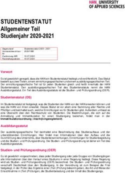 STUDENTENSTATUT Allgemeiner Teil Studienjahr 2020-2021