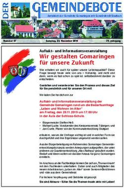 Wir gestalten Gomaringen - Auftakt- und Informationsveranstaltung Nummer 47 - Gomaringer ...