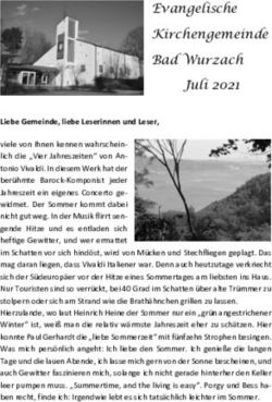 Evangelische Kirchengemeinde Bad Wurzach Juli 2021