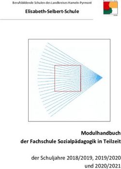 Modulhandbuch der Fachschule Sozialpädagogik in Teilzeit - der Schuljahre 2018/2019, 2019/2020 und 2020/2021