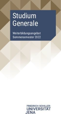 Studium Generale Weiterbildungsangebot Sommersemester 2022 - an der Friedrich-Schiller-Universit&auml;t Jena