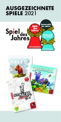 AUSGEZEICHNETE SPIELE 2021