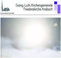 Gemeindebrief April 2020 - Friedenskirche Ansbach