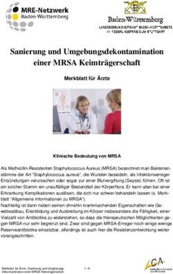Sanierung und Umgebungsdekontamination einer MRSA Keimtr&auml;gerschaft