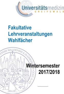 Fakultative Lehrveranstaltungen Wahlfächer - Wintersemester 2017/2018