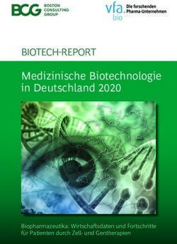 Medizinische Biotechnologie in Deutschland 2020 - BIOTECH-REPORT - Biopharmazeutika: Wirtschaftsdaten und Fortschritte für Patienten durch Zell...