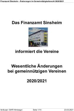 Das Finanzamt Sinsheim informiert die Vereine Wesentliche Änderungen bei gemeinnützigen Vereinen 2020/2021 - Finanzamt Sinsheim - Änderungen im ...