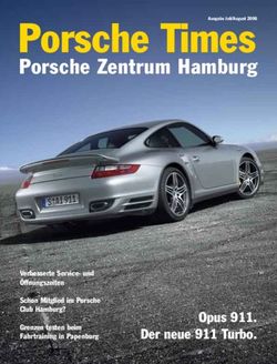 Porsche Times Porsche Zentrum Hamburg - Opus 911. Der neue 911 Turbo.