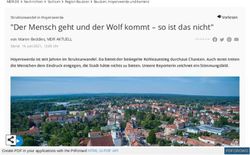 Der Mensch geht und der Wolf kommt - so ist das nicht