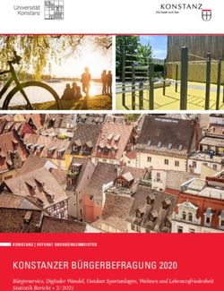 KONSTANZER BÜRGERBEFRAGUNG 2020 - Bürgerservice, Digitaler Wandel, Outdoor Sportanlagen, Wohnen und Lebenszufriedenheit Statistik Bericht 2 / 2021