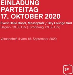 EINLADUNG PARTEITAG 17. OKTOBER 2020 - Event Halle Basel, Messeplatz / City Lounge S&uuml;d Beginn: 10.30 Uhr (T&uuml;r&ouml;ffnung: 09.30 Uhr) Versandheft II ...