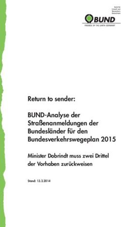 Return to sender: BUND-Analyse der Stra&szlig;enanmeldungen der Bundesl&auml;nder f&uuml;r den Bundesverkehrswegeplan 2015 - Minister Dobrindt muss zwei Drittel ...