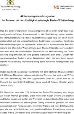 Aktionsprogramm Integration im Rahmen der Nachhaltigkeitsstrategie Baden-W&uuml;rttemberg