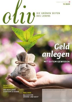Geld anlegen MIT GUTEM GEWISSEN - BEWUSST GENIESSEN - Oliv Zeitschriften