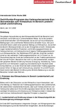 Zwölf-Punkte-Programm des Verbraucherzentrale Bun-desverbandes zum Klimaschutz im Bereich Landwirt-schaft und Ernährung