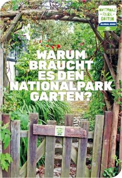 WARUM BRAUCHT ES DEN GARTEN? NATIONALPARK - Global 2000