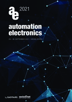 2021 29 SEPTEMBER 2021 I MESSE Z&Uuml;RICH - Automation ...