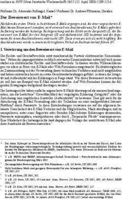 Der Beweiswert von E-Mail* - Professor Dr. Alexander Ro&szlig;nagel, Kassel / Professor Dr. Andreas Pfitzmann, Dresden