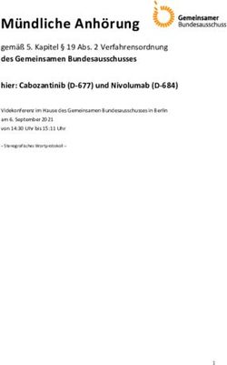 M&uuml;ndliche Anh&ouml;rung gem&auml;&szlig; 5. Kapitel 19 Abs. 2 Verfahrensordnung des Gemeinsamen Bundesausschusses - Gemeinsamer ...