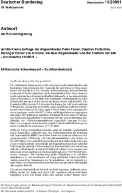 Antwort der Bundesregierung - Deutscher Bundestag