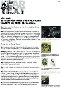 Klartext: Zur Geschichte des Bode-Museums von 1875 bis 2020: Chronologie