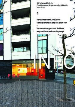 INFO - 1 Vorstandswahl 2020: Die Kandidierenden stellen sich vor Versammlungen und Anl&auml;sse wegen Coronavirus abgesagt ...