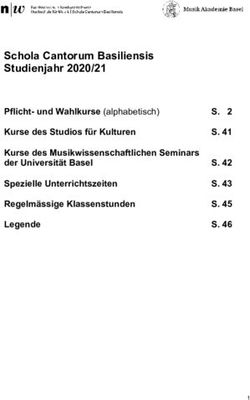Schola Cantorum Basiliensis Studienjahr 2020/21 - FHNW