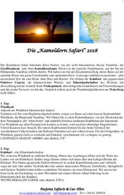 Die "Kameldorn Safari" 2018 - Pasjona Safaris