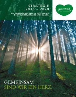 GEMEINSAM SIND WIR EIN HERZ 2015 - 2020 EIN GEMEINSAMER WEG IN DIE ZUKUNFT DER TOURISMUSMARKE STEIERMARK - Land Steiermark