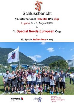 Schlussbericht 1. Special Needs European Cup - International Helvetia U16 Cup - Football is more Foundation