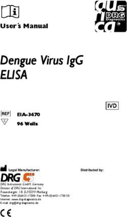 DENGUE VIRUS IGG ELISA - USER S MANUAL