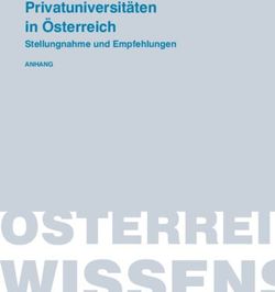 Privatuniversitäten in Österreich - Stellungnahme und Empfehlungen ANHANG
