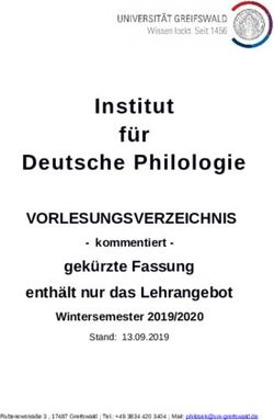 Institut f&uuml;r Deutsche Philologie - VORLESUNGSVERZEICHNIS gek&uuml;rzte Fassung enth&auml;lt nur das Lehrangebot - Institut f&uuml;r Deutsche Philologie