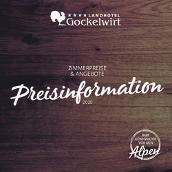 Preisinformati on VOR DEN Alpen 2020 - Landhotel Gockelwirt