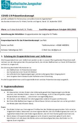 COVID-19-Pr&auml;ventionskonzept - Jungschar St. Thekla