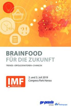BRAINFOOD F&Uuml;R DIE ZUKUNFT - IMFTRENDTAGE - Food Service