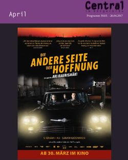 April Programm 30.03 26.04.2017 - Central im Bürgerbräu