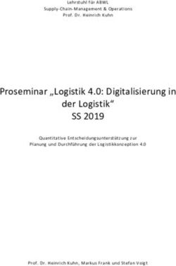 Proseminar "Logistik 4.0: Digitalisierung in der Logistik" - SS 2019