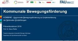 Kommunale Bewegungsförderung - KOMBINE - Kommunale Bewegungsförderung zur Implementierung der Nationalen Empfehlungen Präventionsforum 2019