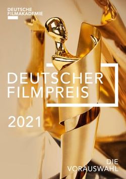 2021 DIE VORAUSWAHL - Deutscher Filmpreis