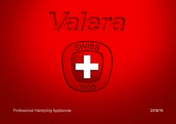 Professional Hairstyling Appliances 2018/19 - Valera