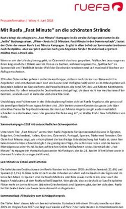 Mit Ruefa "Fast Minute" an die sch&ouml;nsten Str&auml;nde - Presseinformation | Wien, 4. Juni 2018 - Verkehrsb&uuml;ro Group