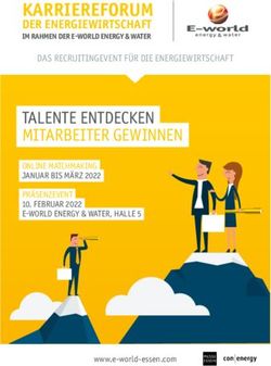 KARRIEREFORUM DER ENERGIEWIRTSCHAFT IM RAHMEN DER E-WORLD ENERGY & WATER - E-world energy & water